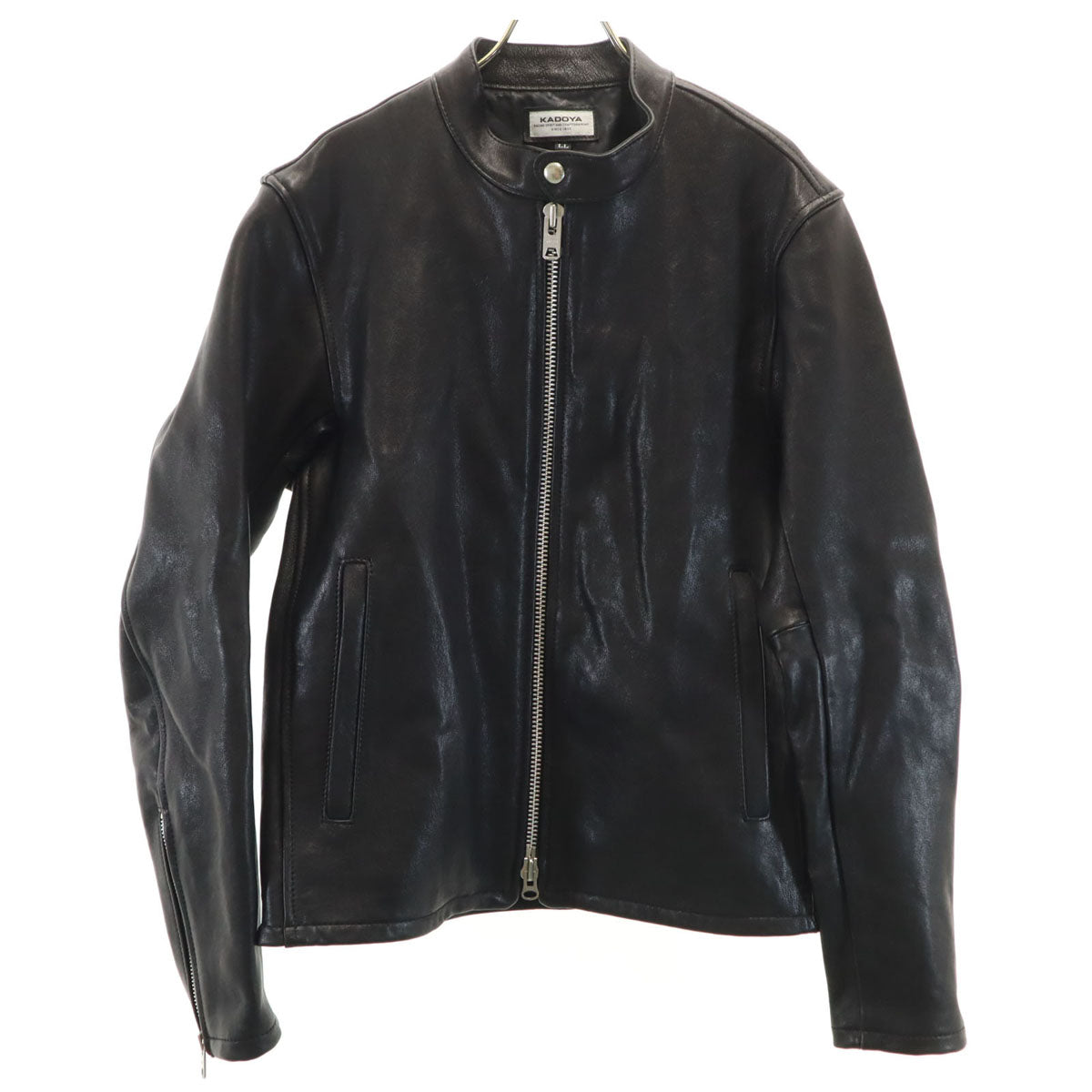 美品 KADOYA カドヤ レザージャケット LL ブラック メンズ
