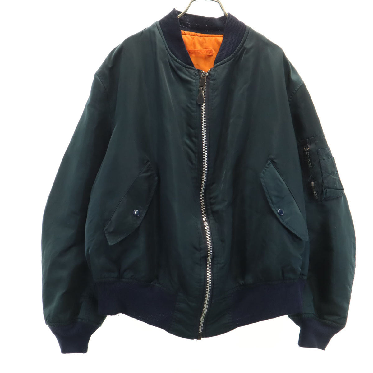 ALPHA INDUSTRIES INC アルファインダストリーズ USA製 フライトジャケット XXL ブラック ビッグサイズ メンズ