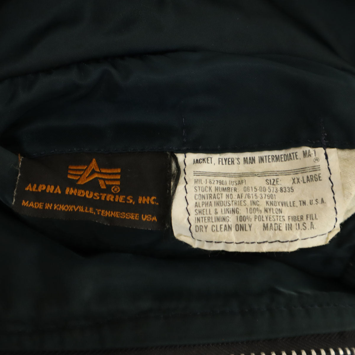 ALPHA INDUSTRIES INC アルファインダストリーズ USA製 フライトジャケット XXL ブラック ビッグサイズ メンズ