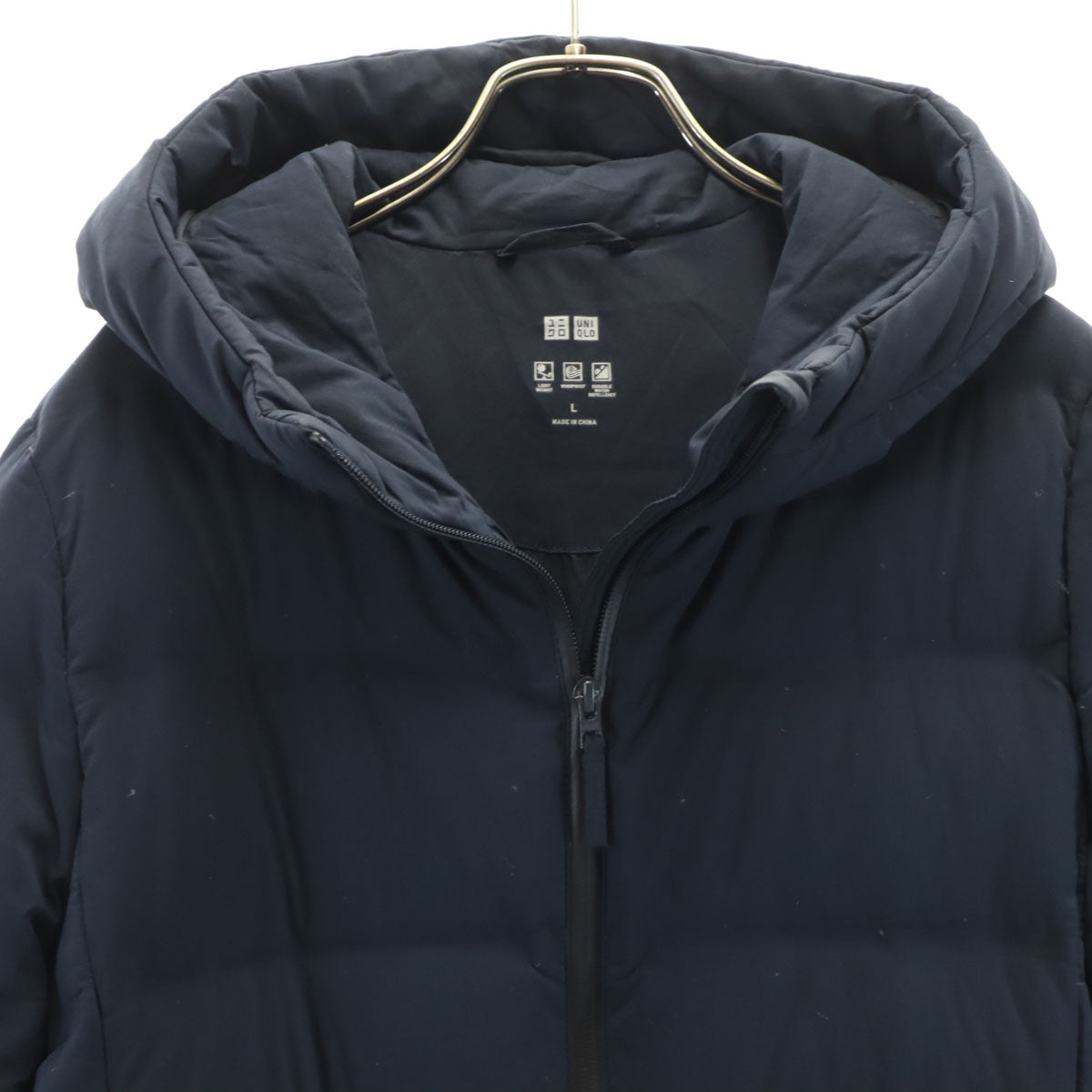 UNIQLO ユニクロ シームレス ダウンジャケット L ネイビー レディース