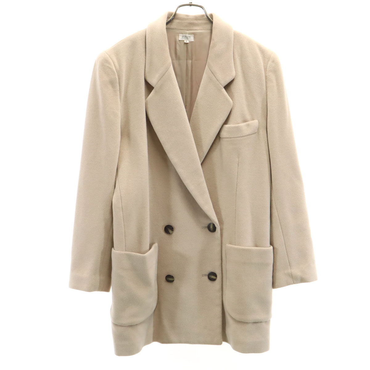 FOXEY フォクシー 日本製 カシミヤブレンド ジャケット F ベージュ レディース