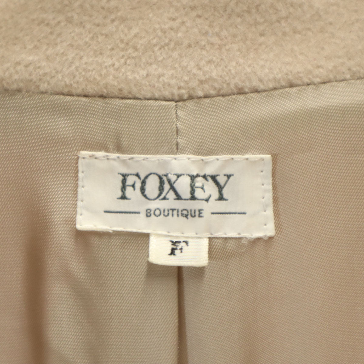FOXEY フォクシー 日本製 カシミヤブレンド ジャケット F ベージュ レディース