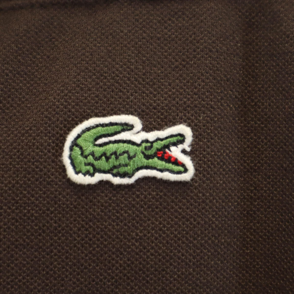 LACOSTE ラコステ ピケ ダウンジャケット XS ブラウン メンズ