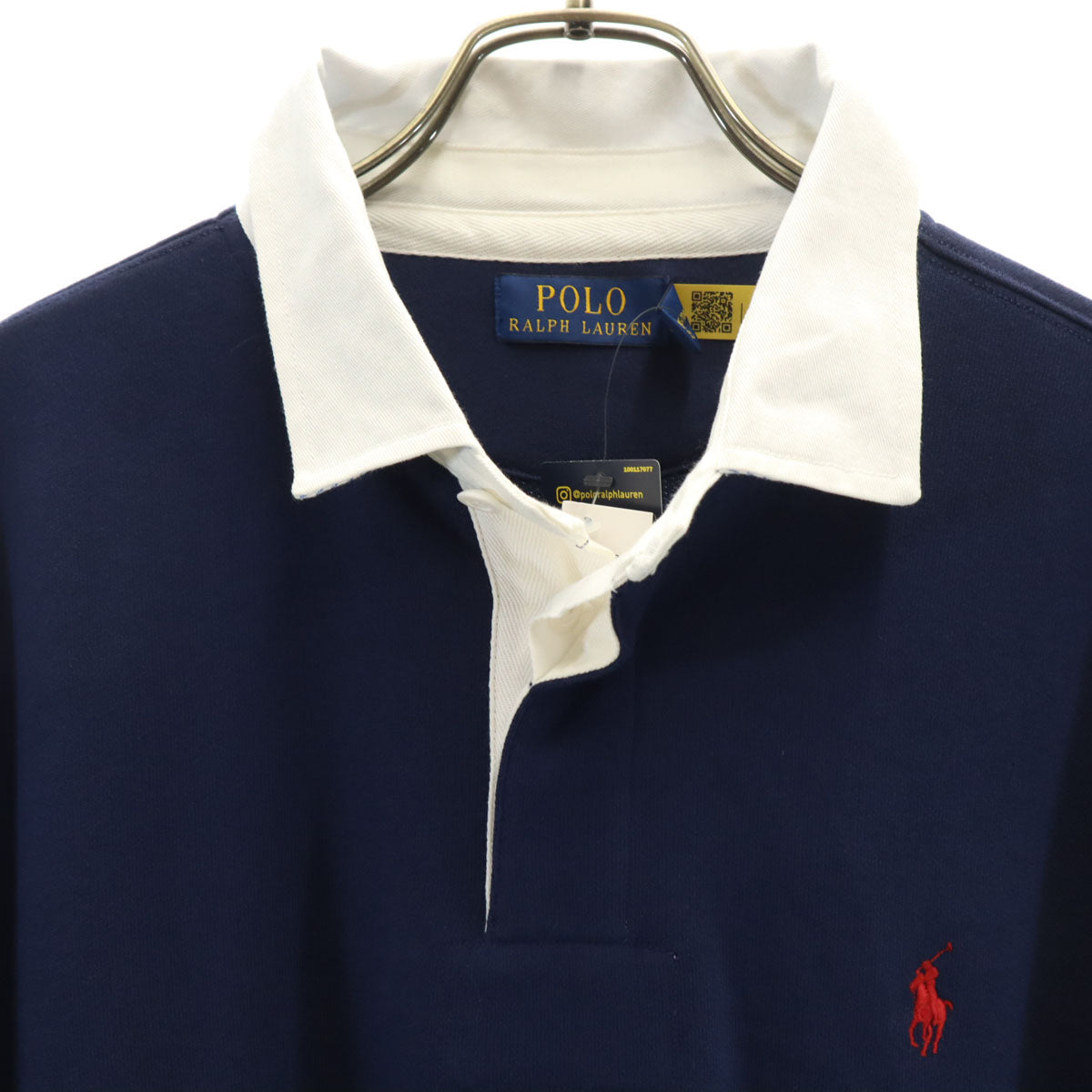 未使用 POLO RALPH LAUREN ポロラルフローレン 長袖 ポロシャツ XL ネイビー メンズ