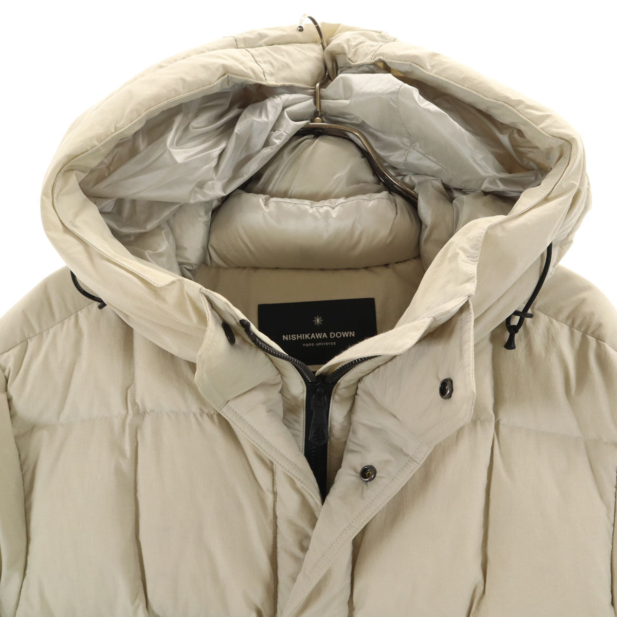 nano universe ナノユニバース 西川ダウン SHIELD ダウンジャケット XL ベージュ メンズ