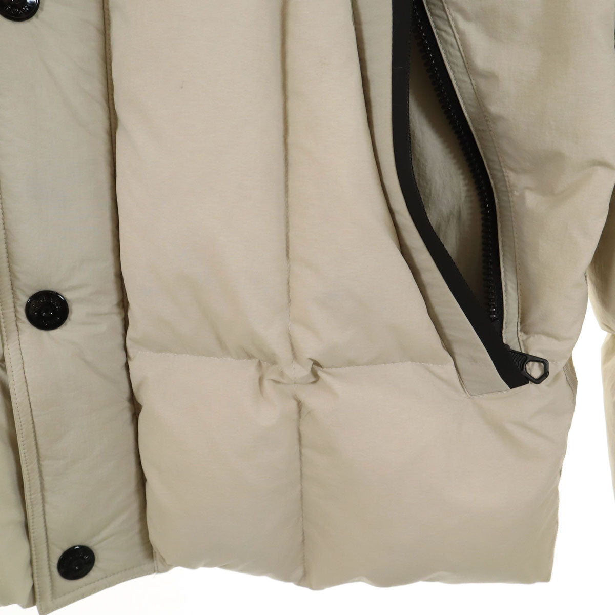 nano universe ナノユニバース 西川ダウン SHIELD ダウンジャケット XL ベージュ メンズ