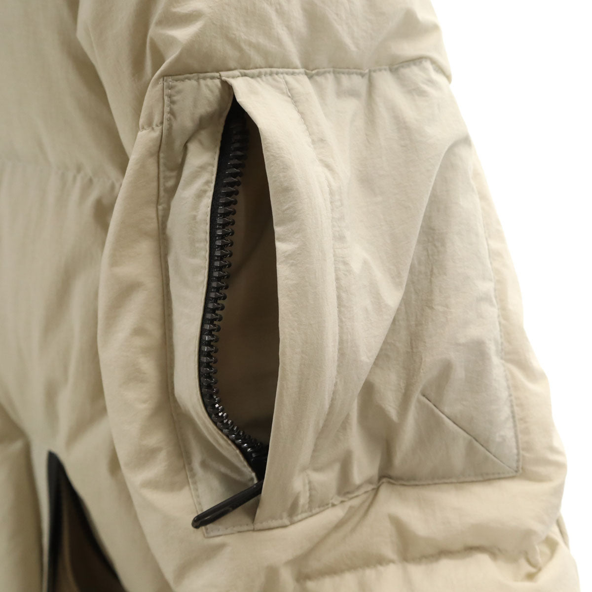 nano universe ナノユニバース 西川ダウン SHIELD ダウンジャケット XL ベージュ メンズ