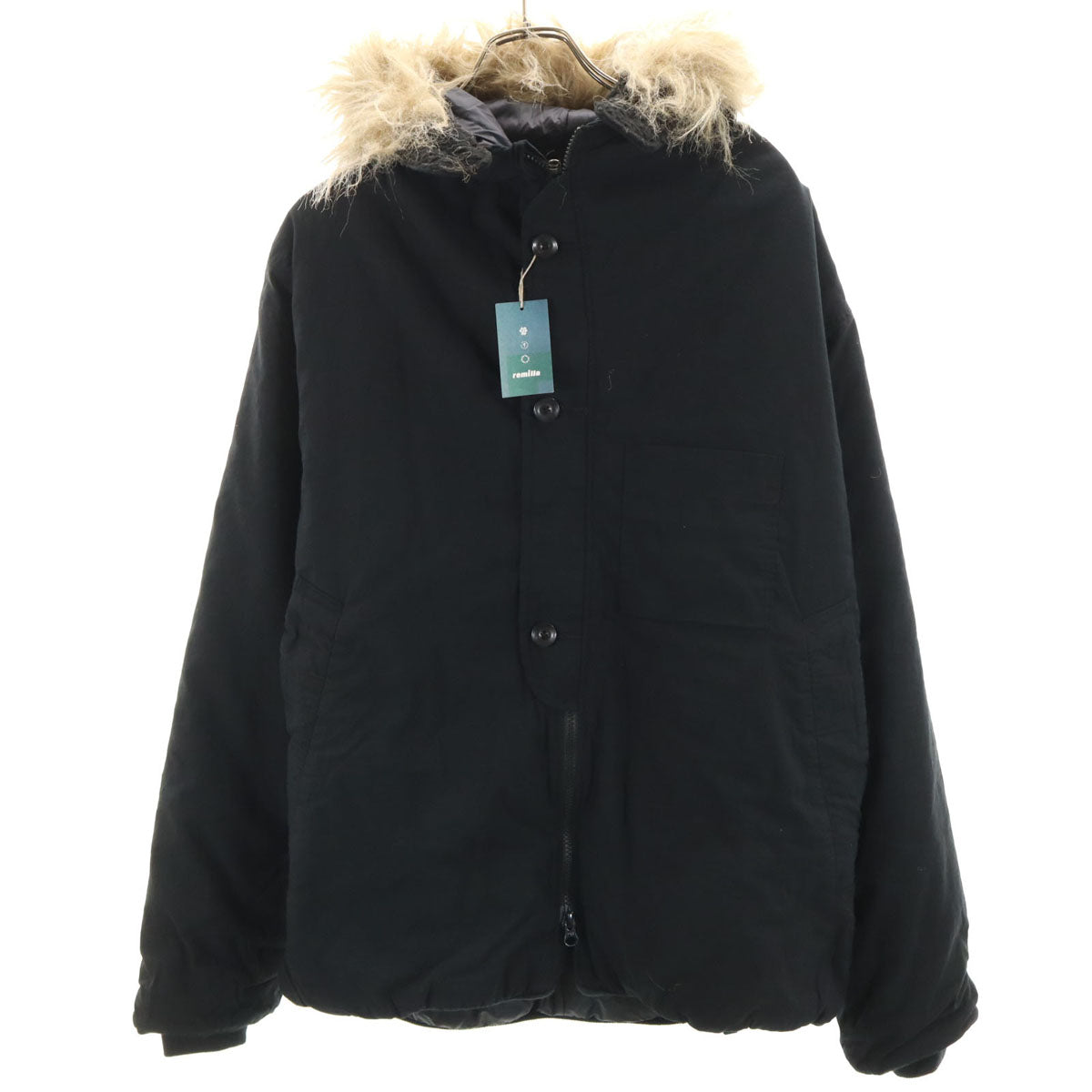 未使用 remilla レミーラ 日本製 中綿ジャケット L ブラック メンズ