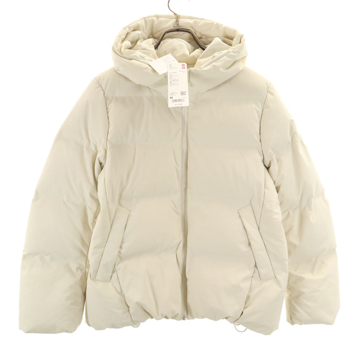 未使用 UNIQLO ユニクロ シームレス ダウンパーカー M アイボリー レディース