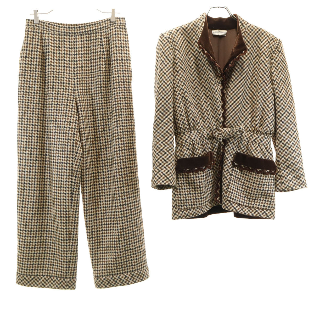 Valentino Garavani ヴァレンティノガラヴァーニ ジャケット 上下 セットアップ 12 ブラウン系 レディース