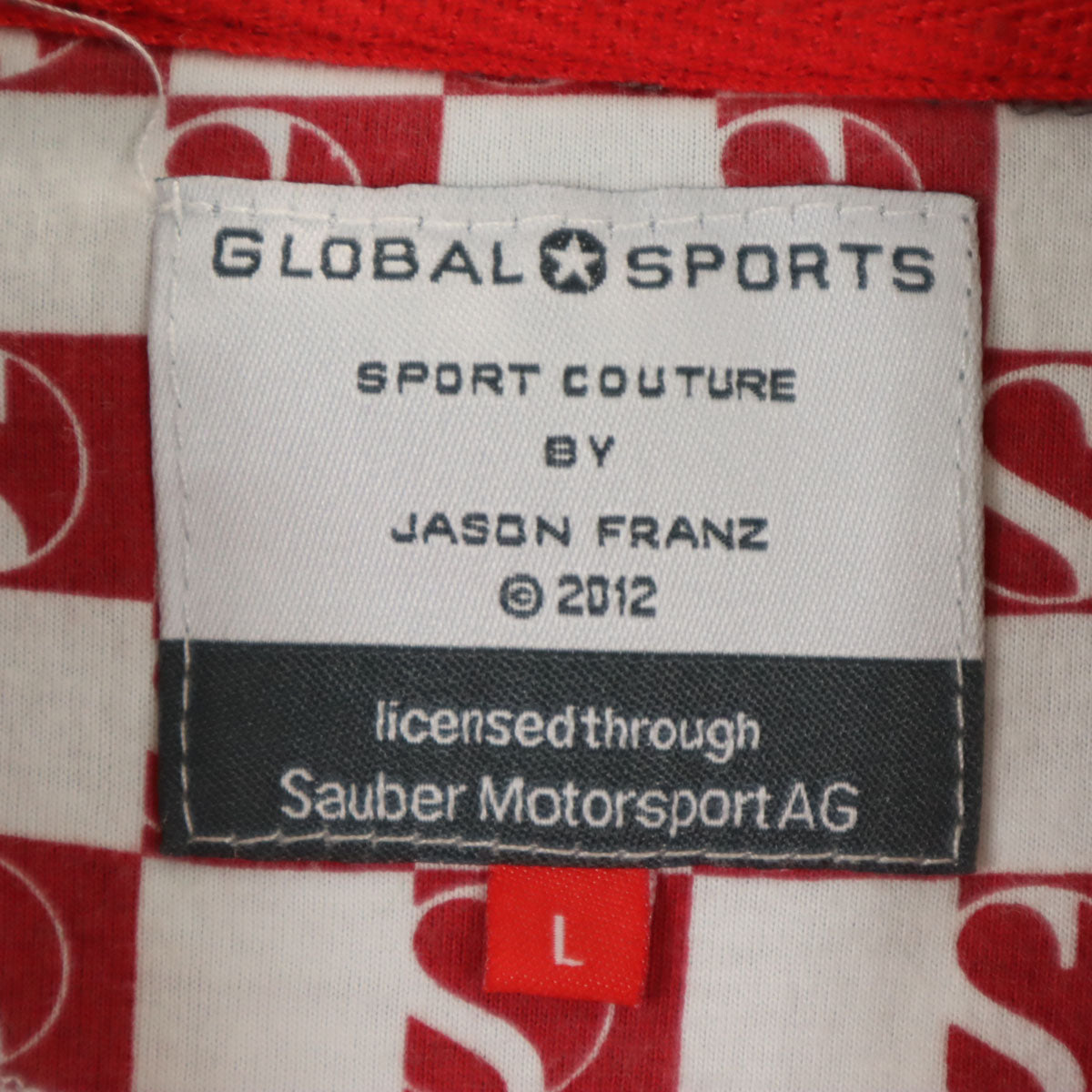 GLOBAL SPORTS グローバルスポーツ sauber F1 Team 小林可夢偉 スウェット ジップジャケット L グレー 裏フリース メンズ