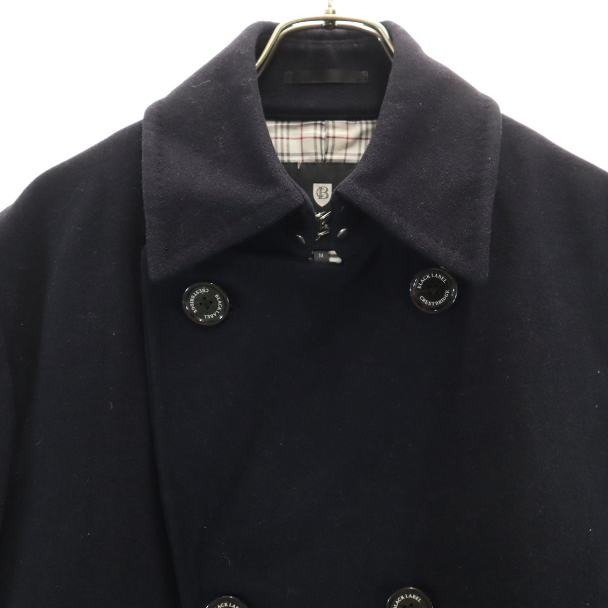 BLACK LABEL CRESTBRIDGE ブラックレーベルクレストブリッジ ウールブレンド ピーコート M ネイビー系 メンズ