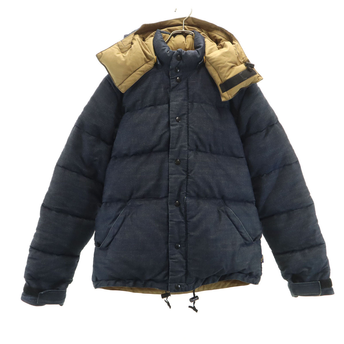 BLUE BLUE ブルーブルー USA製 クレセントダウンワーク デニム ダウンジャケット S ネイビー メンズ