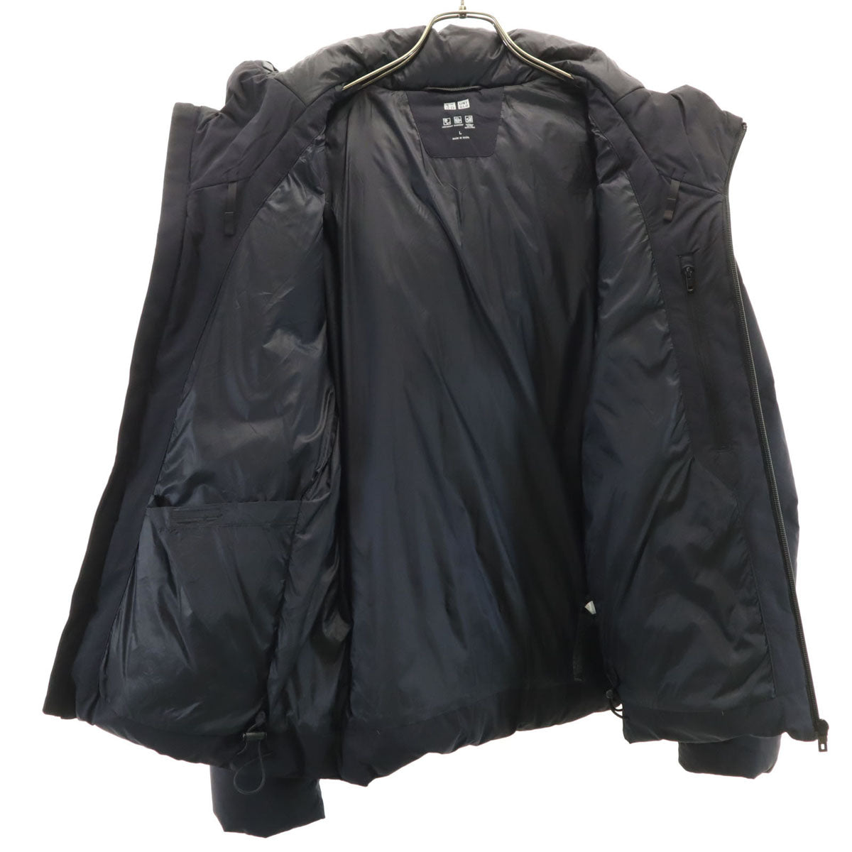 UNIQLO ユニクロ シームレス ダウンパーカー L ネイビー系 メンズ