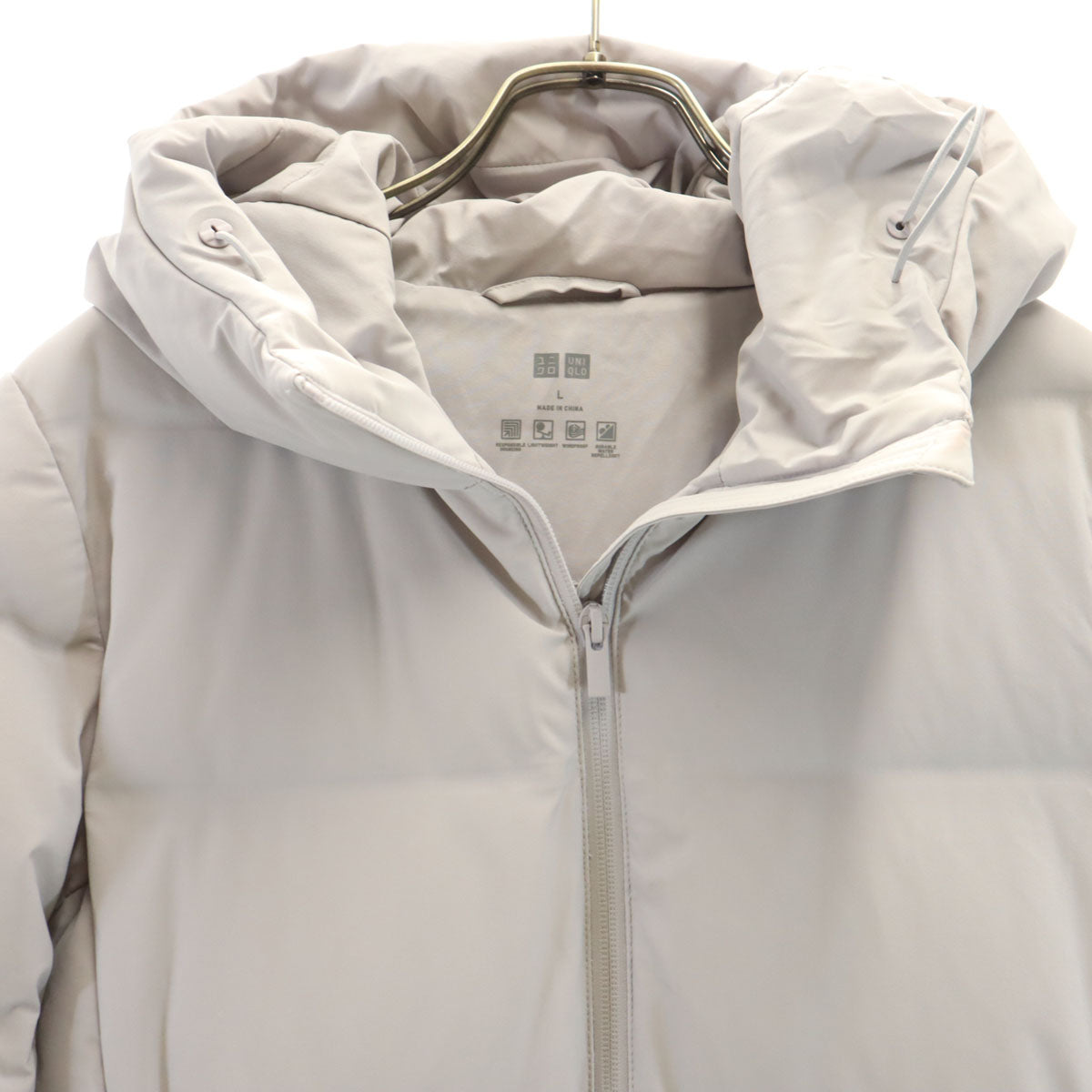 UNIQLO ユニクロ ストレッチシームレス ダウンコート L グレー系 レディース