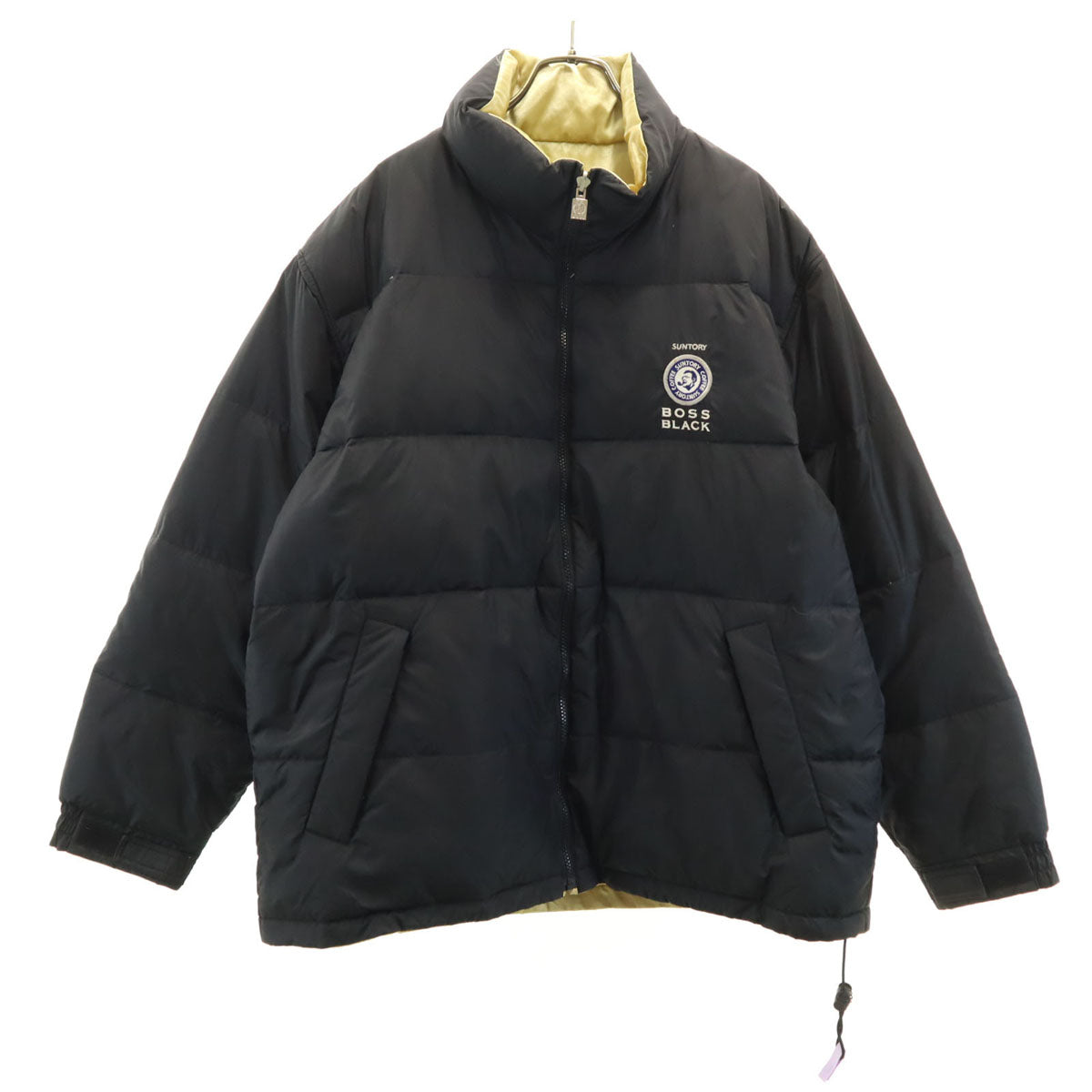 SUNTORY ORIGINAL DESIGN サントリーボス ダウンジャケット ブラック リバーシブル メンズ