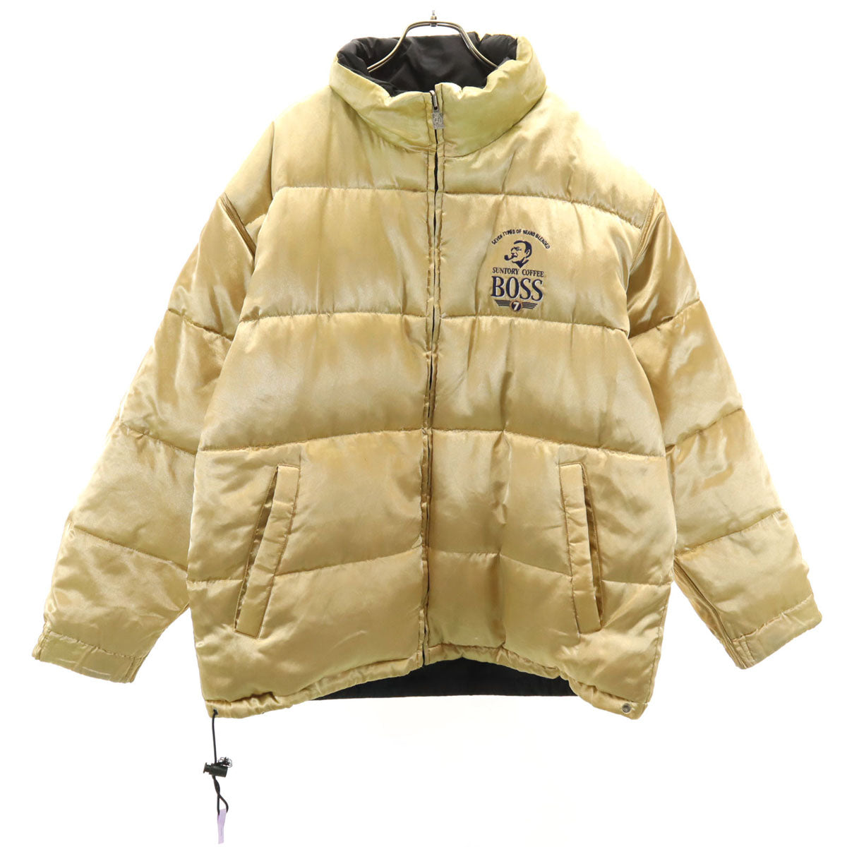 SUNTORY ORIGINAL DESIGN サントリーボス ダウンジャケット ブラック リバーシブル メンズ