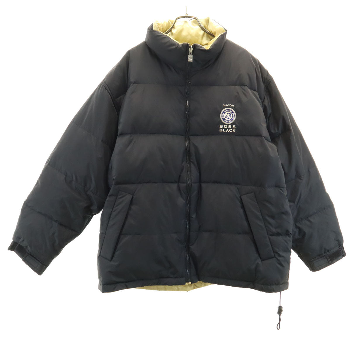 SUNTORY ORIGINAL DESIGN サントリーボス ダウンジャケット ブラック リバーシブル メンズ