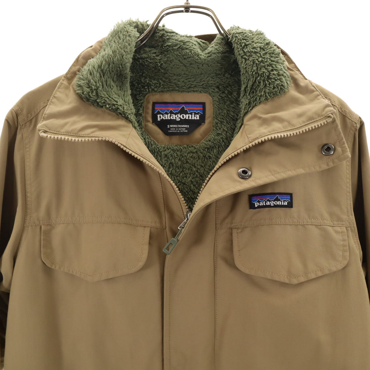 patagonia パタゴニア 中綿ジャケット S ベージュ 27021 アウトドア 裏フリース メンズ