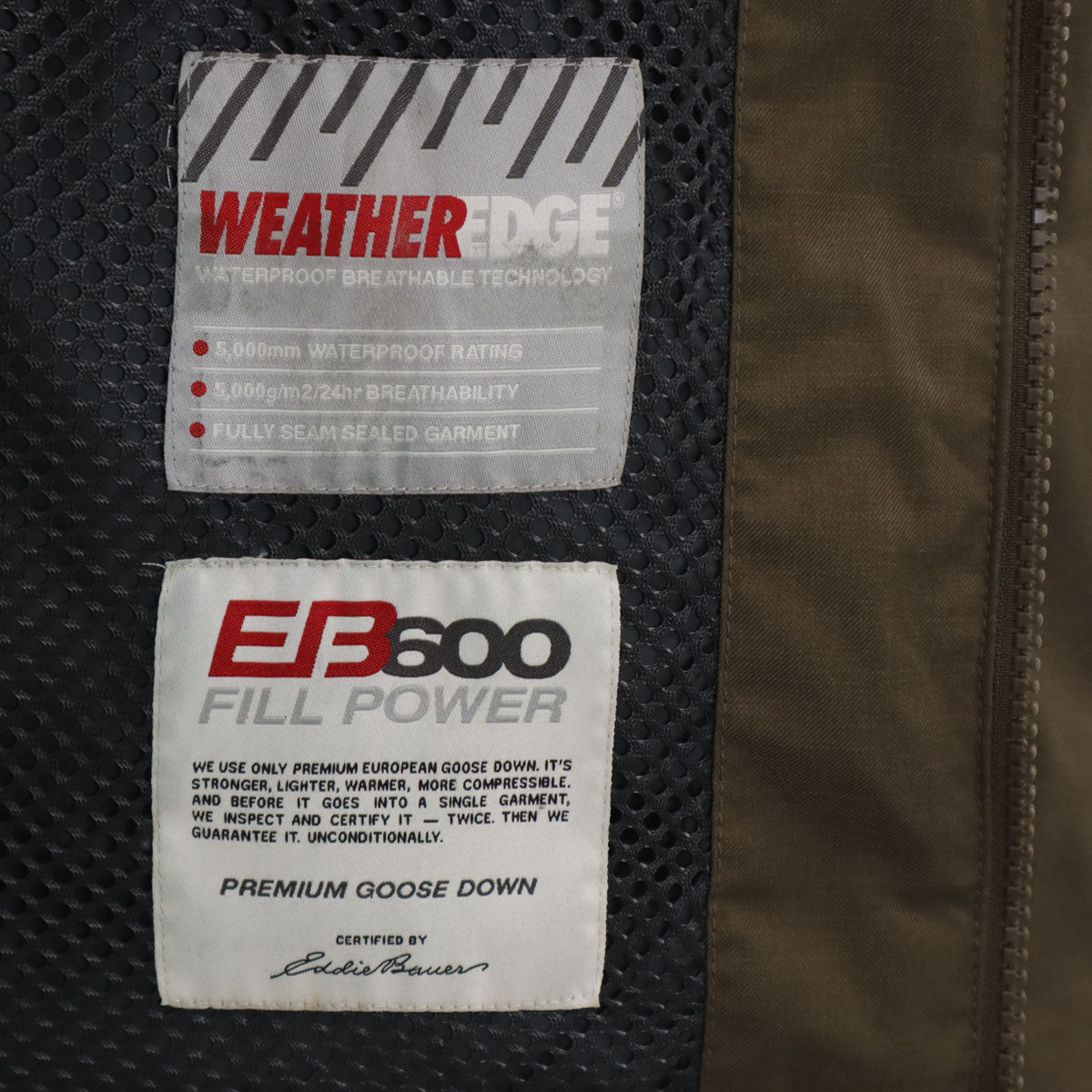 美品 Eddie Bauer エディーバウアー ダウンジャケット M ブラウン メンズ