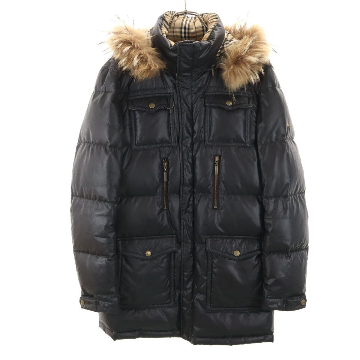 BURBERRY BLACK LABEL バーバリーブラックレーベル ダウンジャケット M ブラック 三陽商会 メンズ