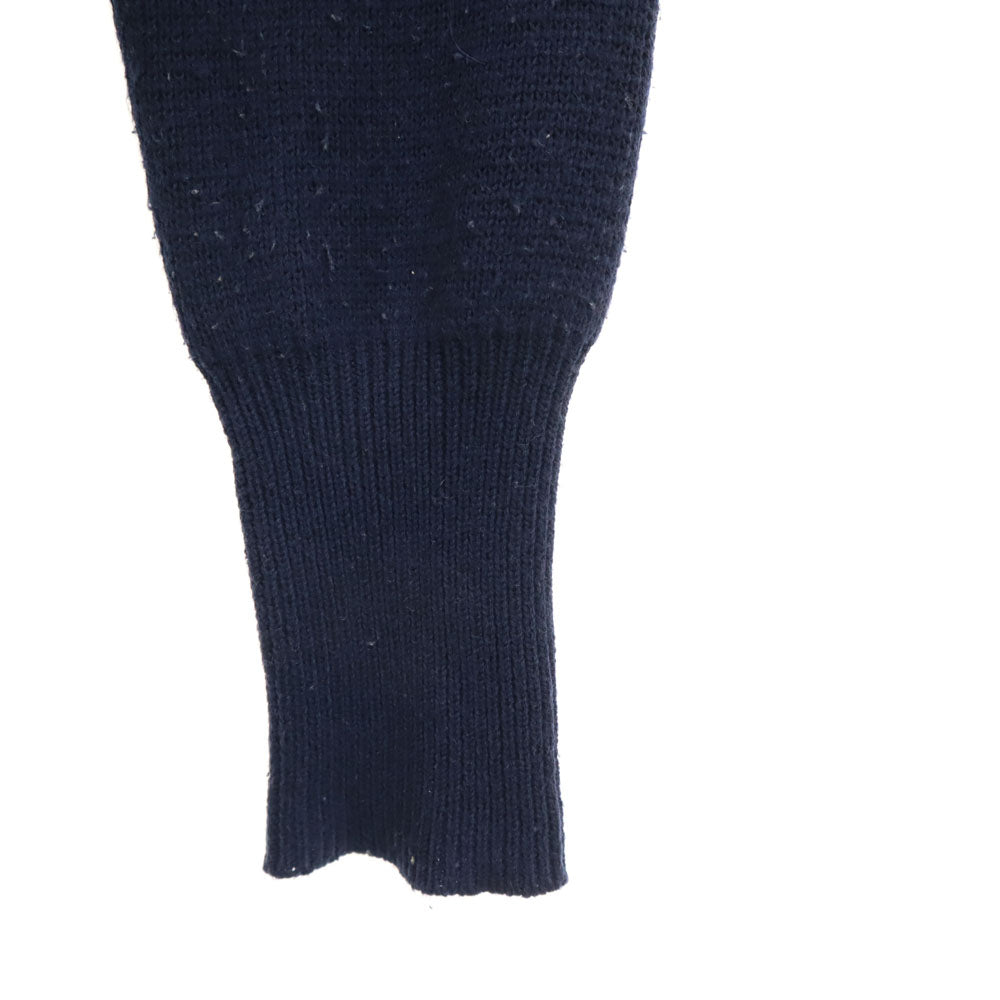 TAION タイオン ニット切替 ダウンジャケット M ネイビー レディース