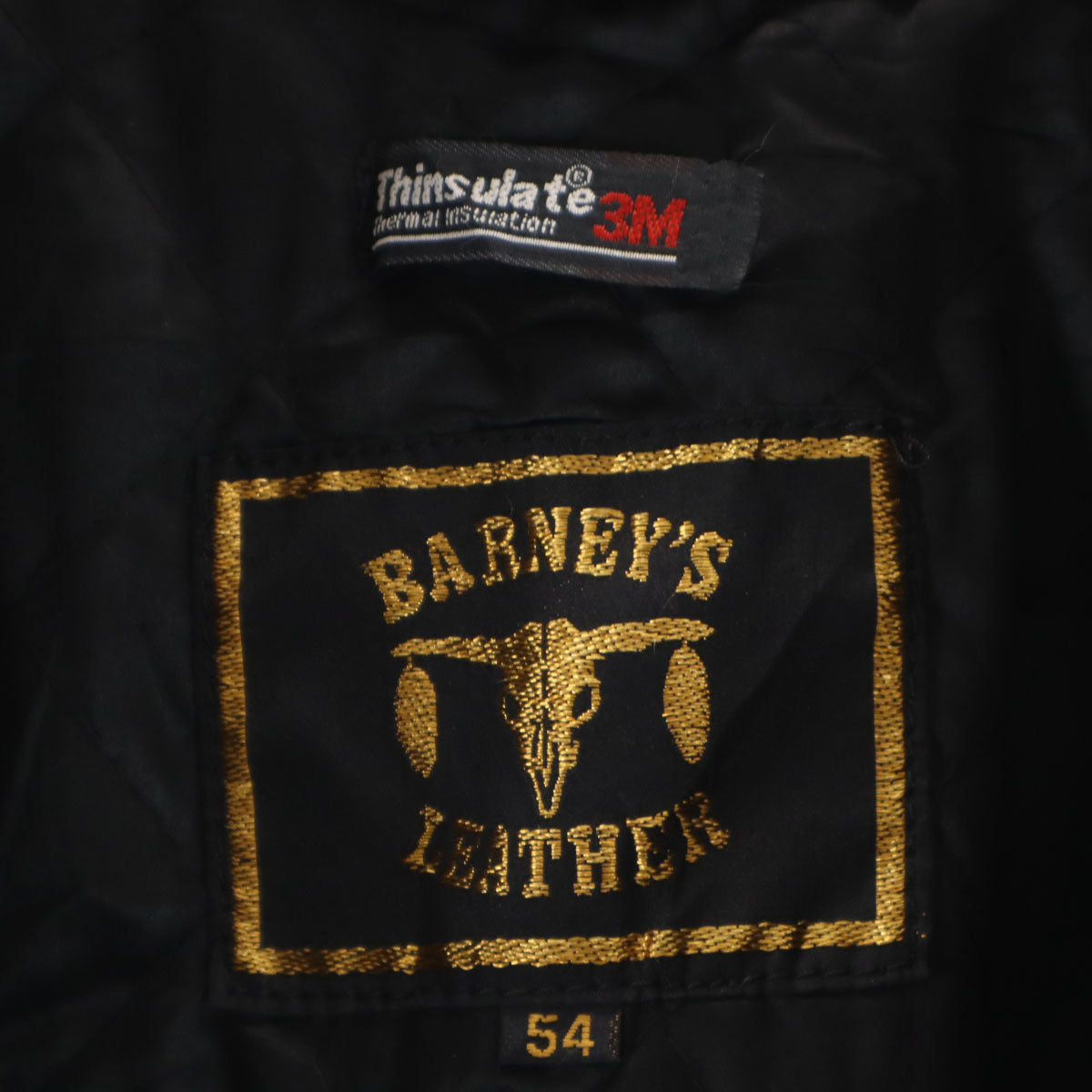 BARNEY'S LEATHER バーニーズレザー ライダースジャケット 54 ブラック系 ライナー メンズ