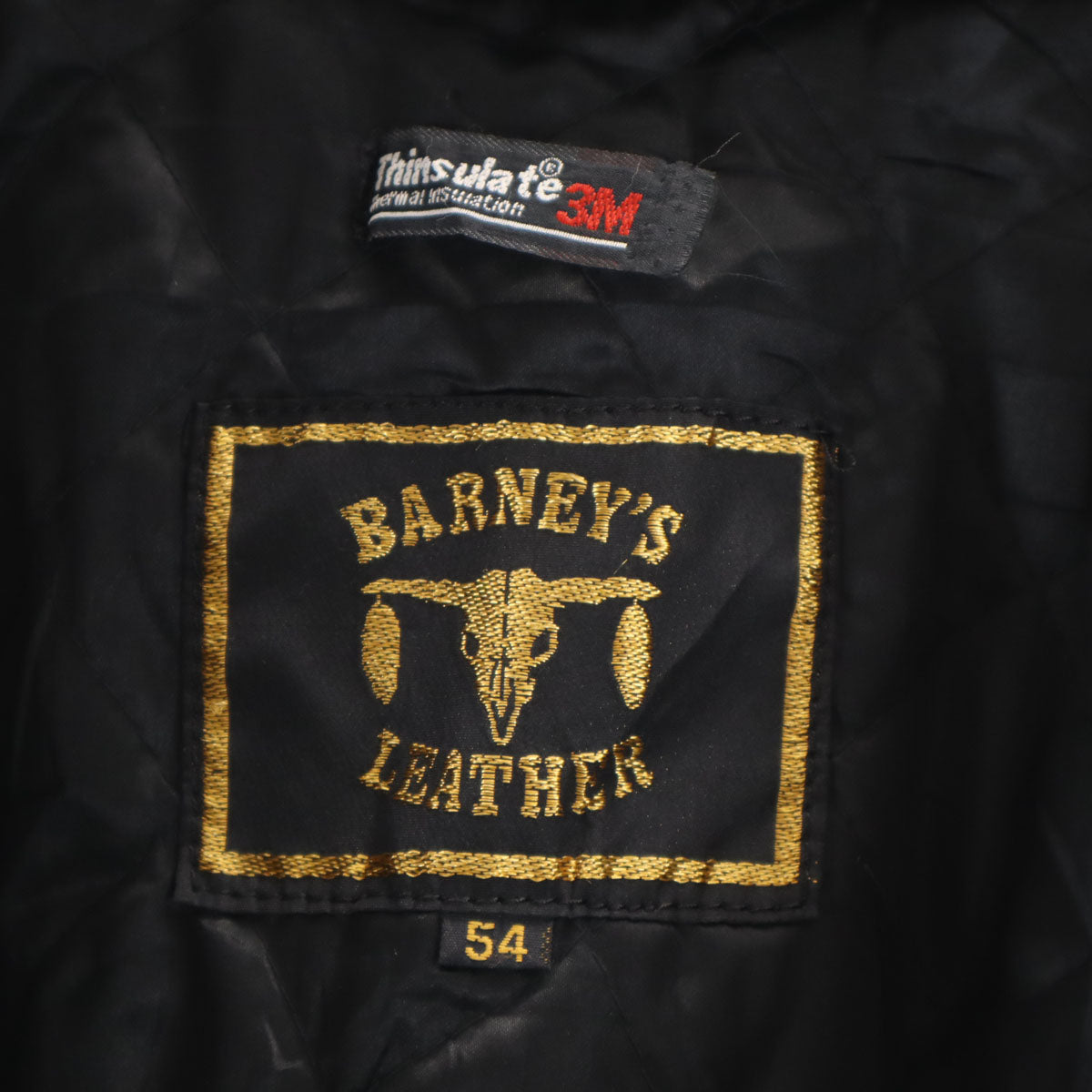 BARNEY'S LEATHER バーニーズレザー ライダースジャケット 54 ブラック系 ライナー メンズ