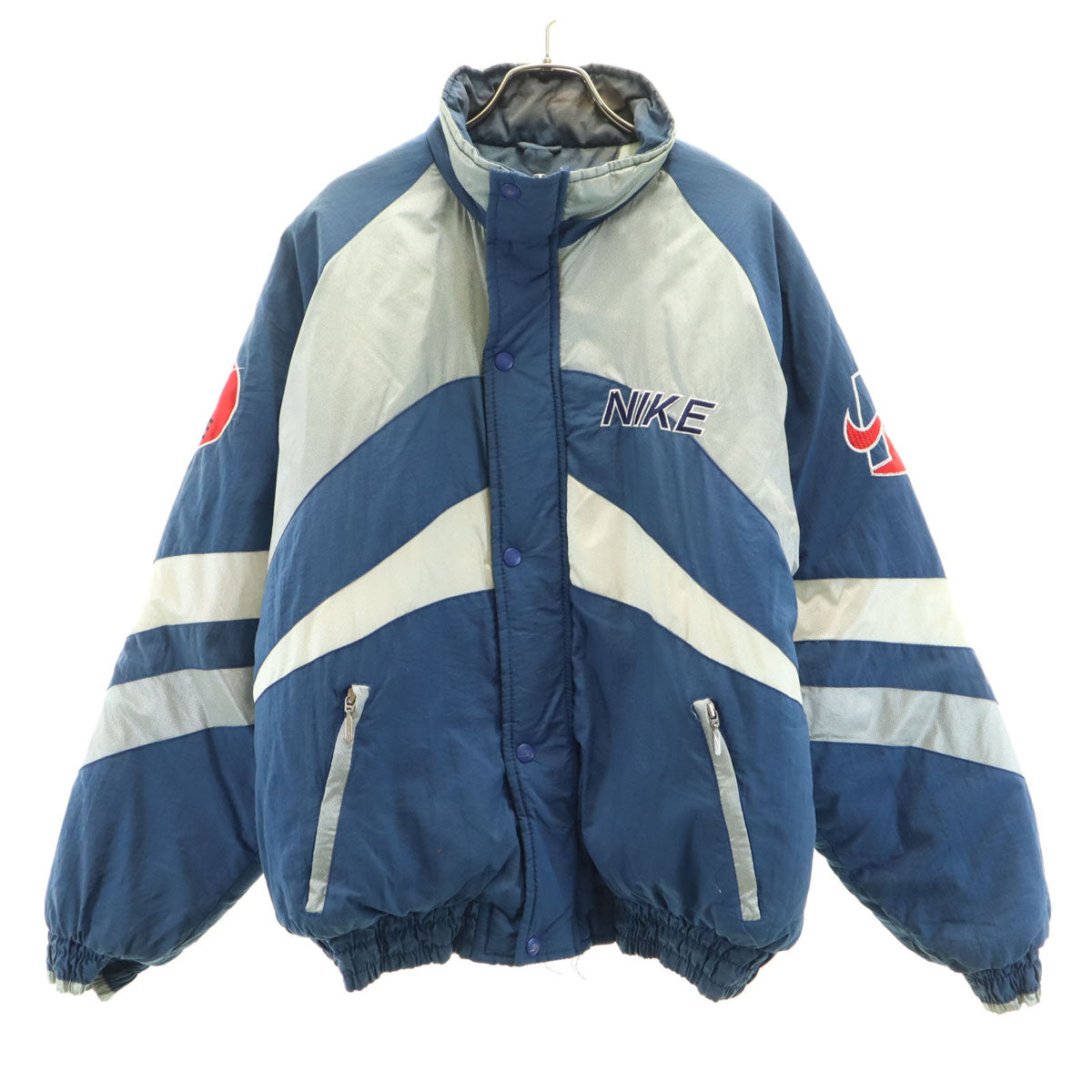 NIKE ナイキ 90s オールド バックロゴ 中綿ジャケット M/F 青紺 メンズ