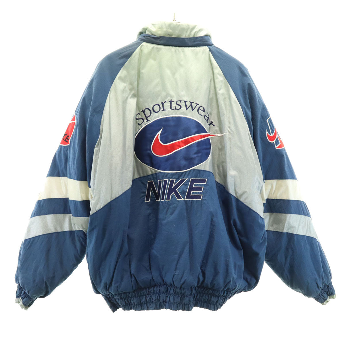 NIKE ナイキ 90s オールド バックロゴ 中綿ジャケット M/F 青紺 メンズ