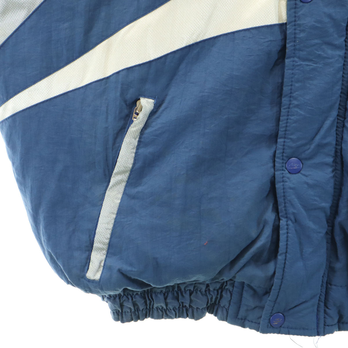 NIKE ナイキ 90s オールド バックロゴ 中綿ジャケット M/F 青紺 メンズ