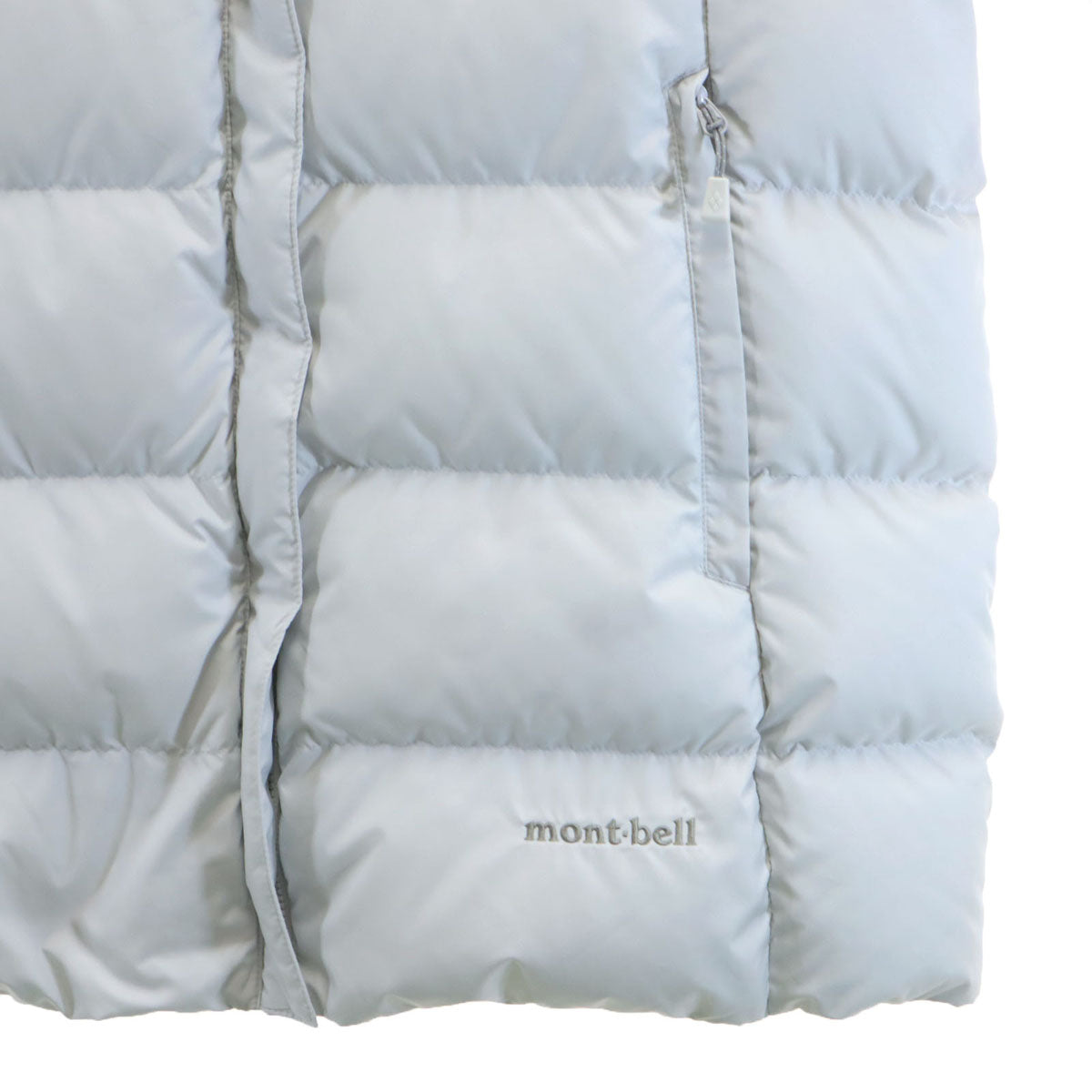 mont-bell モンベル トラベル ダウンパーカー ライトグレー アウトドア 収納袋付き レディース