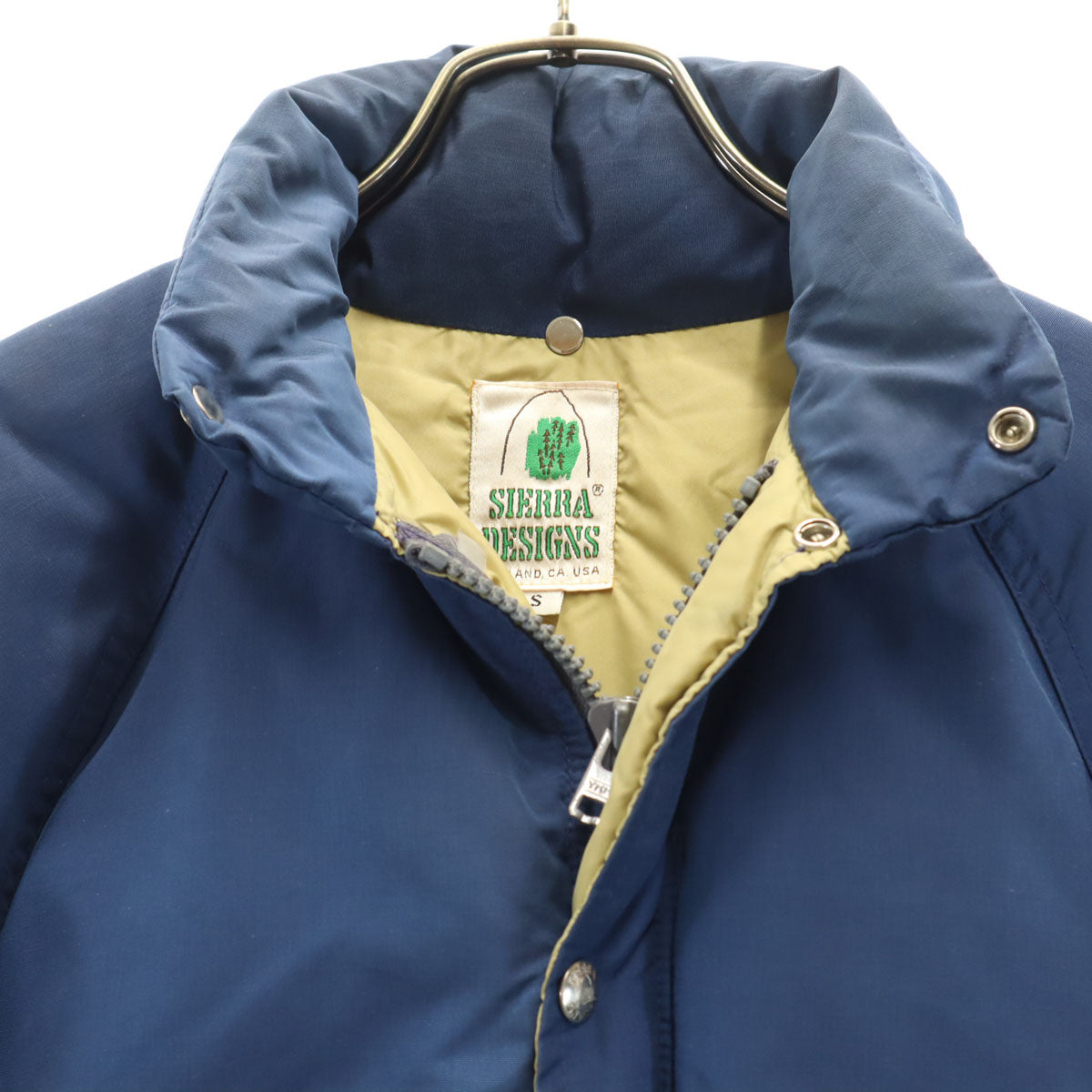 SIERRA DESIGNS シェラデザインズ 90s USA製 オールド 60/40クロス ダウンジャケット S ネイビー ロクヨンクロス メンズ