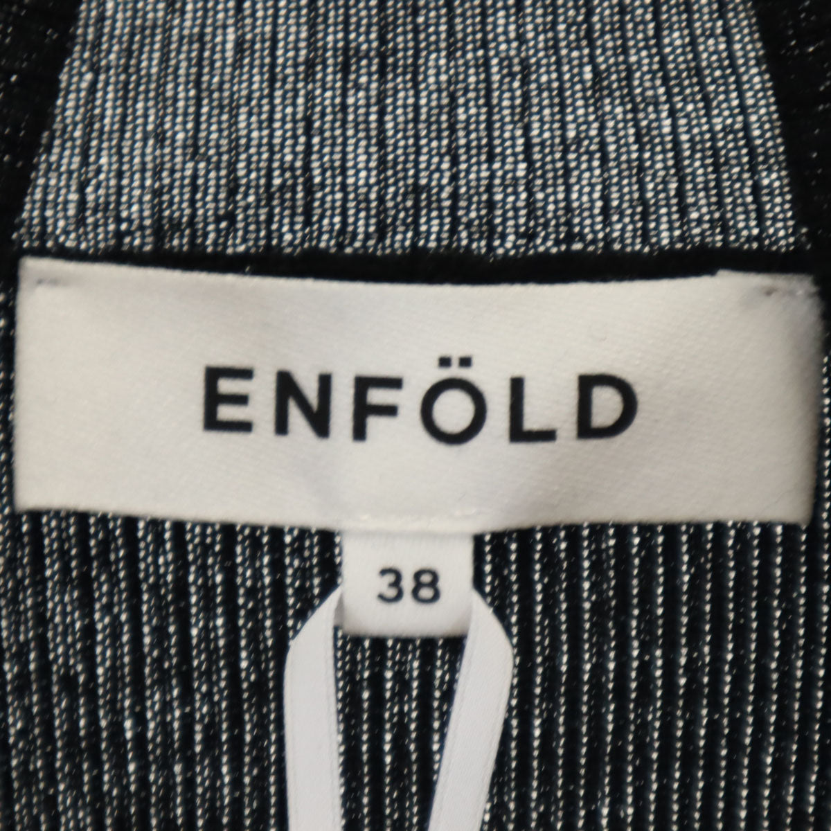 未使用 ENFOLD エンフォルド 長袖 ハイネックリブニット セーター 38 ブラック レディース