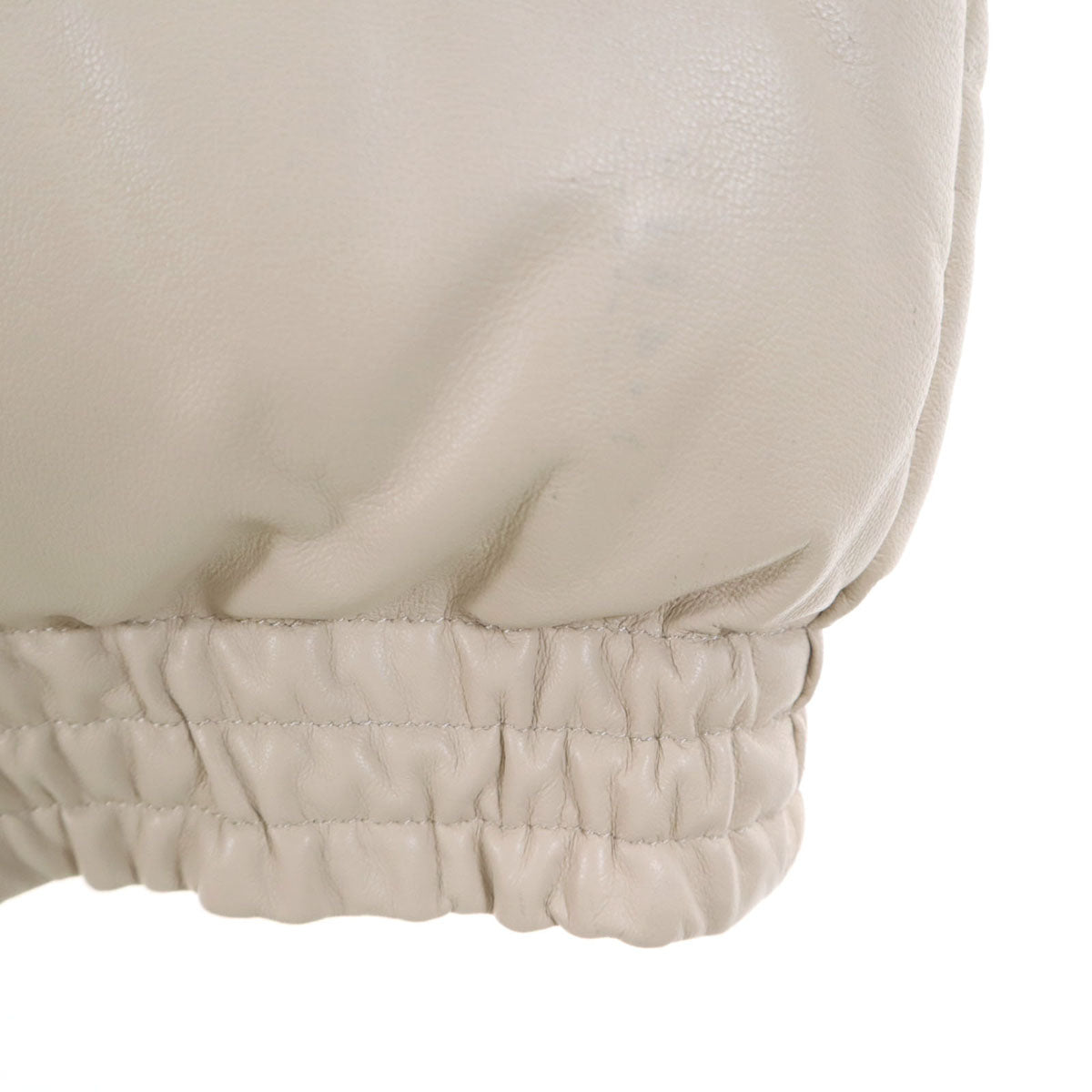 HYSTERIC GLAMOUR ヒステリックグラマー バックロゴ 羊革レザー ダウンジャケット L アイボリー メンズ