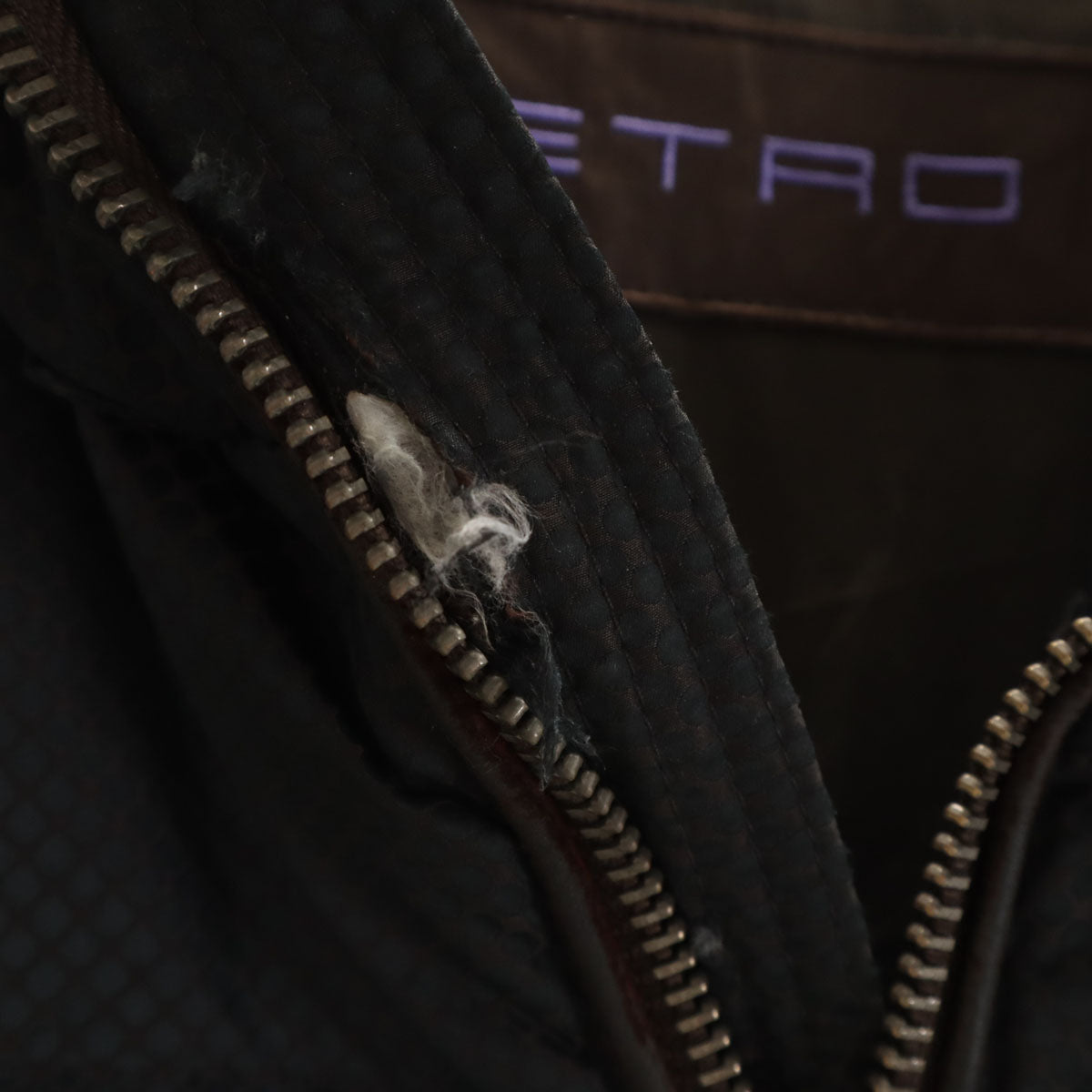 ETRO エトロ イタリア製 ドット柄 ダウンジャケット XS ブラック メンズ