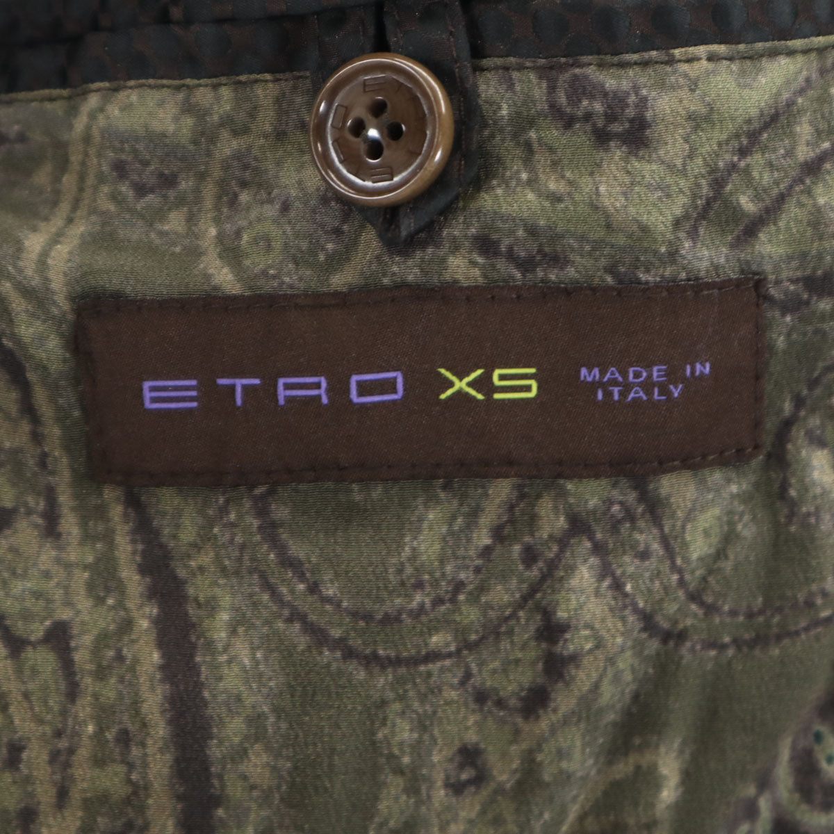 ETRO エトロ イタリア製 ドット柄 ダウンジャケット XS ブラック メンズ