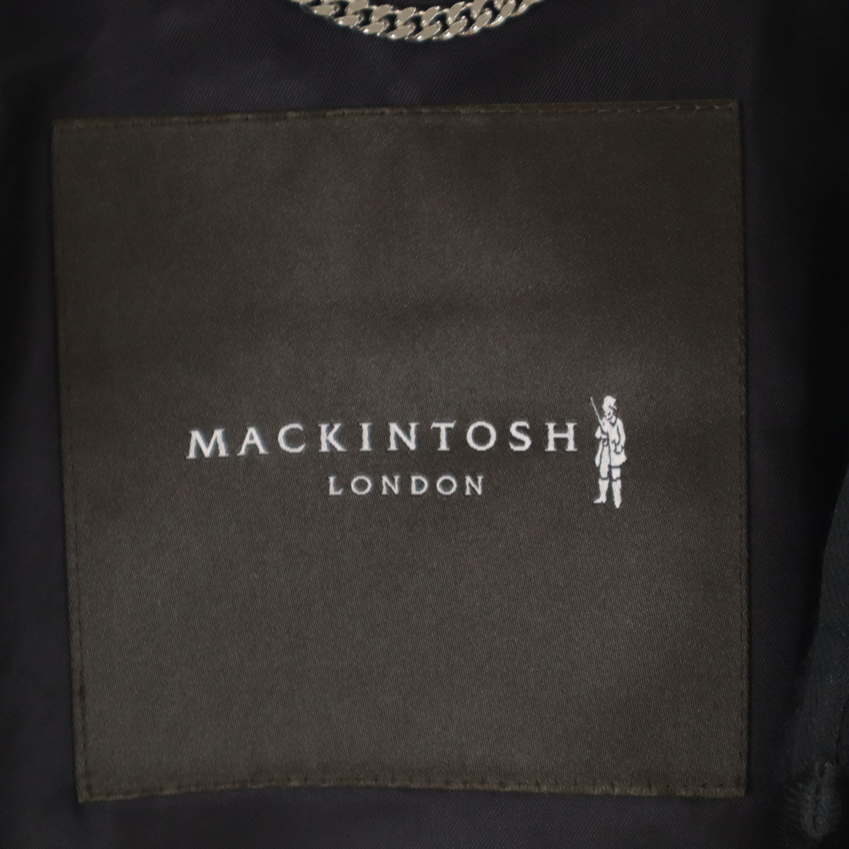 美品 MACKINTOSH LONDON マッキントッシュロンドン LANIFICIO ROMA社 スライバージャージー ブルゾン 38 ブラック ジャケット メンズ