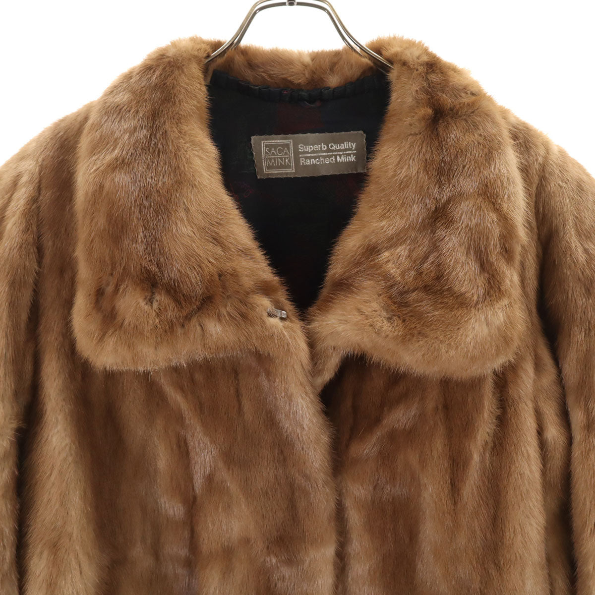 美品 SAGA MINK サガミンク 毛皮コート F ブラウン レディース