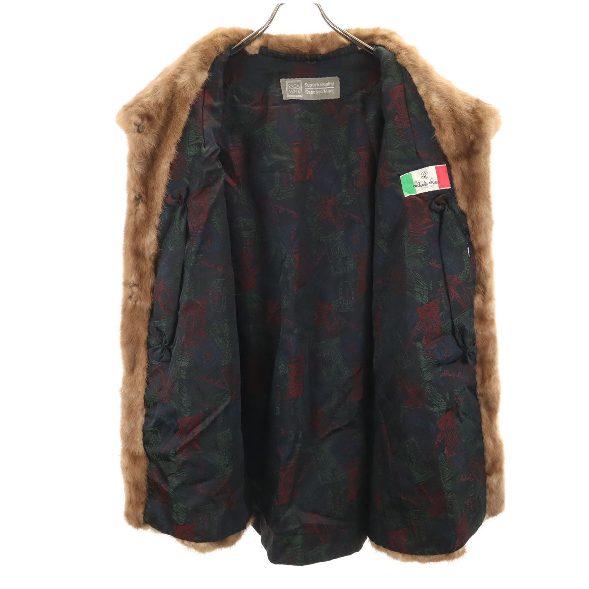 美品 SAGA MINK サガミンク 毛皮コート F ブラウン レディース