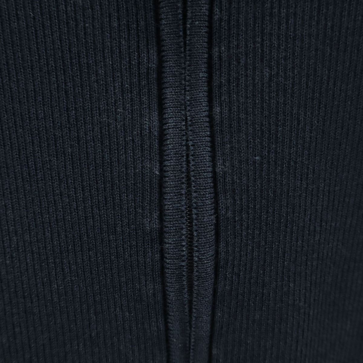 Rene ルネ 日本製 長袖 ジップアップ リブ ニットカーディガン 38 ネイビー レディース