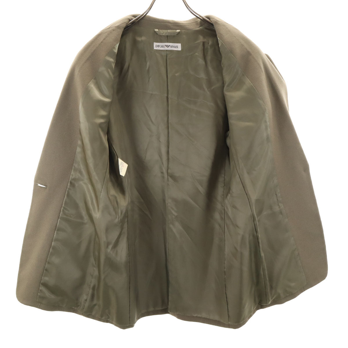 Emporio Armani エンポリオアルマーニ 90s 日本製 ウール オールド テーラードジャケット 42 ベージュ レディース