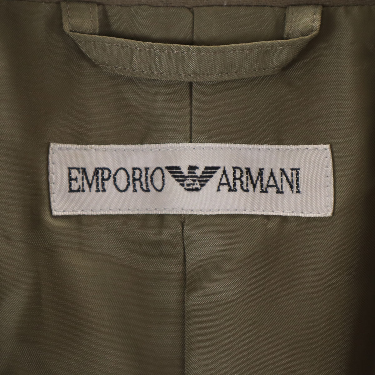 Emporio Armani エンポリオアルマーニ 90s 日本製 ウール オールド テーラードジャケット 42 ベージュ レディース