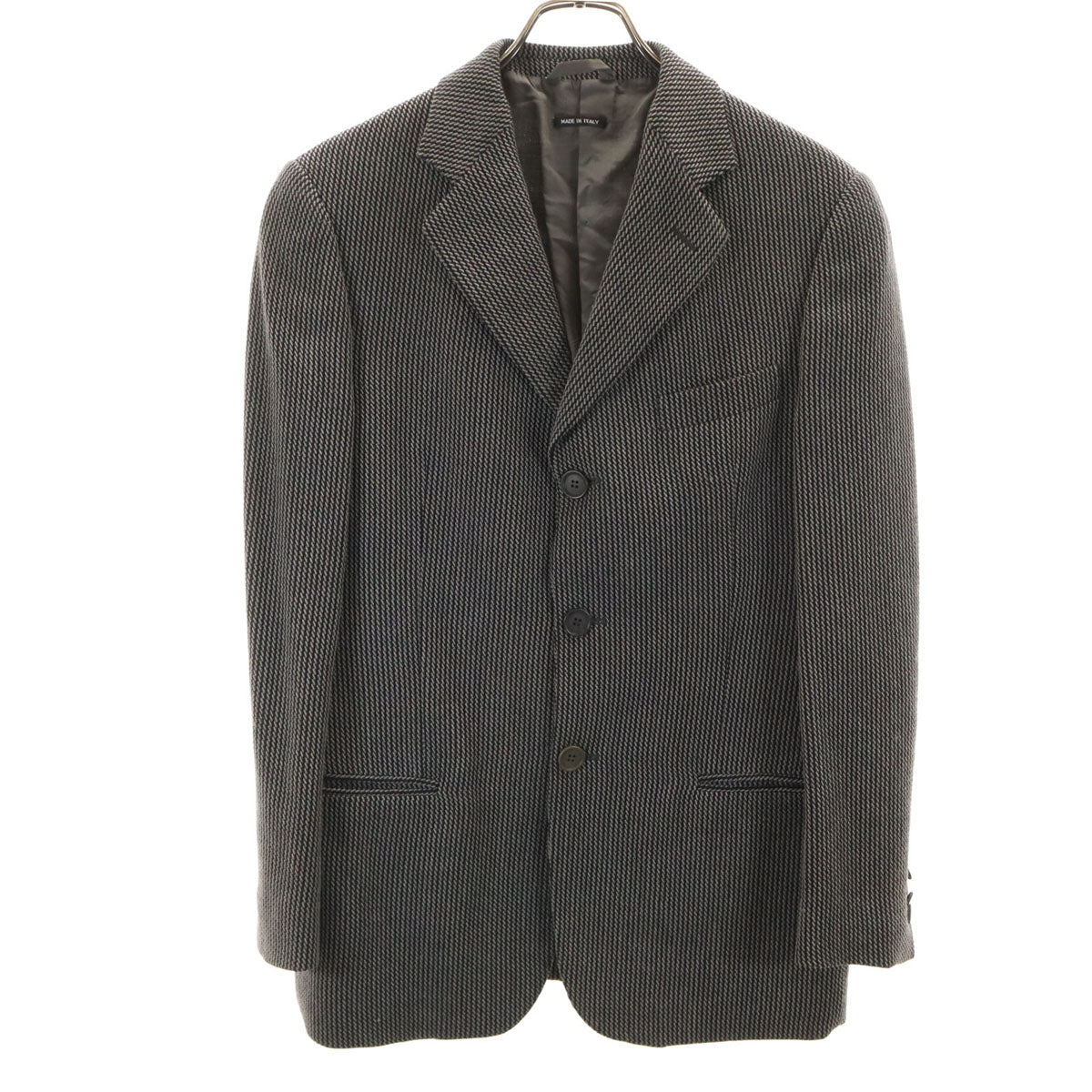GIORGIO ARMANI ジョルジオアルマーニ イタリア製 ウールブレンド テーラードジャケット 46 グレー系 メンズ