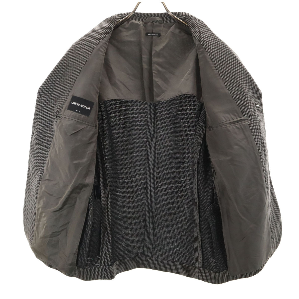 GIORGIO ARMANI ジョルジオアルマーニ イタリア製 ウールブレンド テーラードジャケット 46 グレー系 メンズ