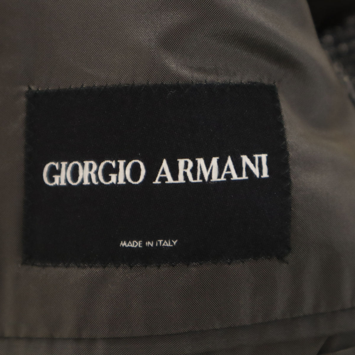 GIORGIO ARMANI ジョルジオアルマーニ イタリア製 ウールブレンド テーラードジャケット 46 グレー系 メンズ