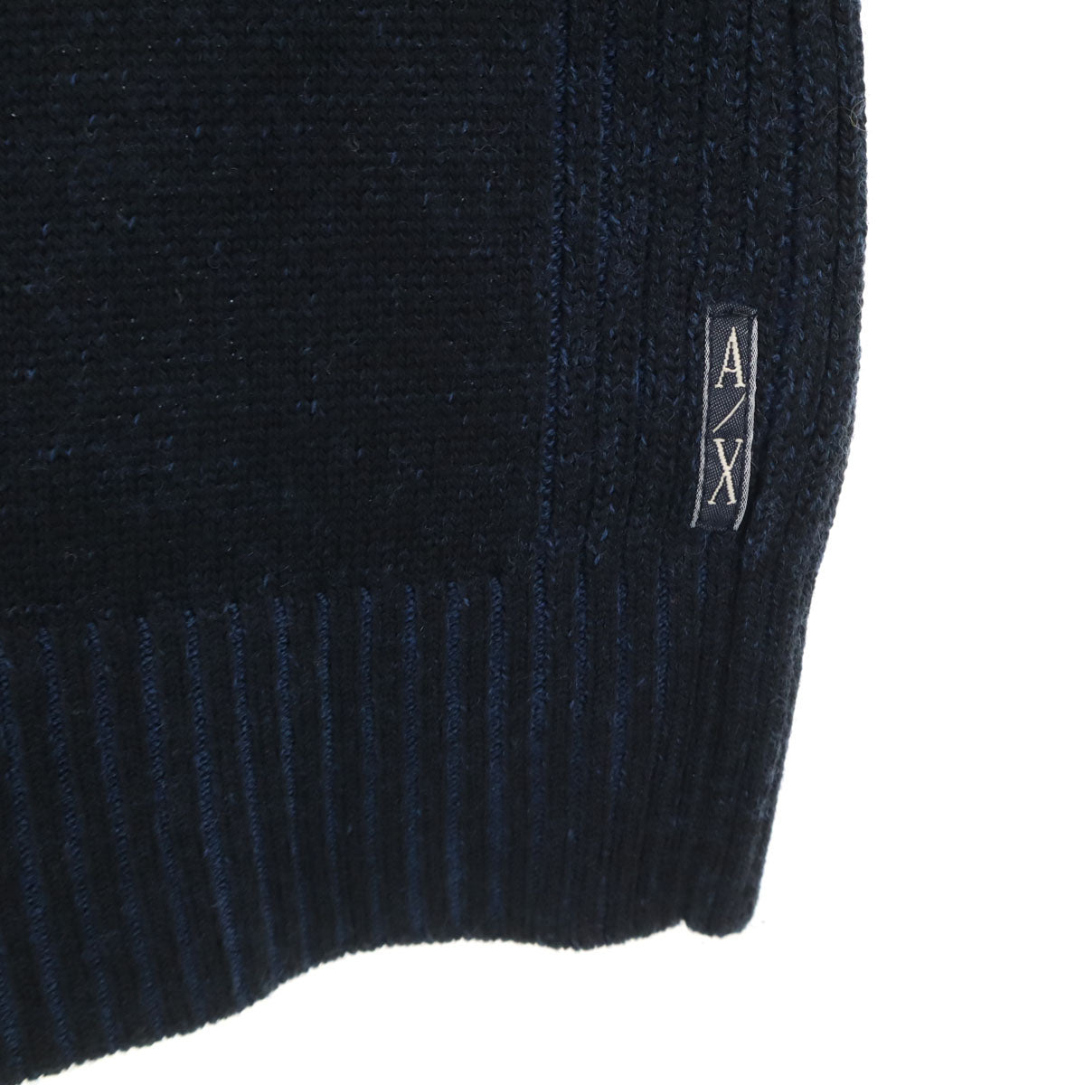 美品 ARMANI EXCHANGE アルマーニエクスチェンジ 90s オールド 長袖 セーター S ネイビー ニット メンズ