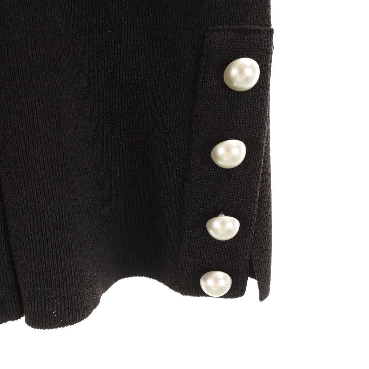 Rene ルネ 日本製 長袖 フルジップ ニットカーディガン 38 チャコール レディース