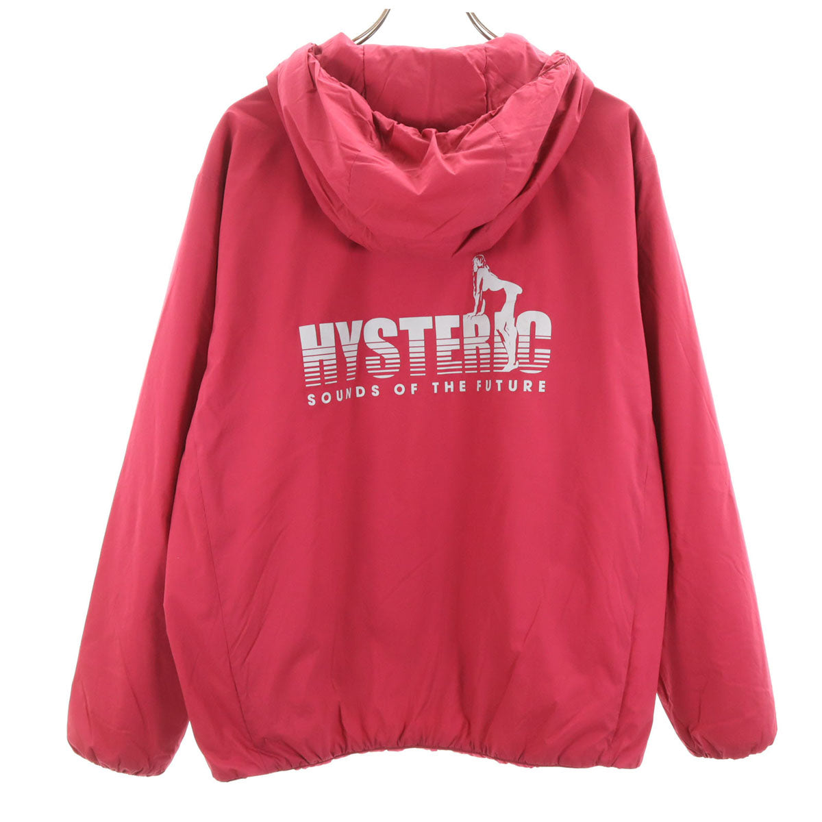 HYSTERIC GLAMOUR ヒステリックグラマー 日本製 プリマロフト バックロゴ アノラックパーカー L レッド系 中綿 レディース