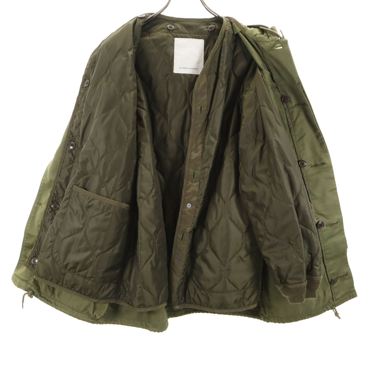 HYSTERIC GLAMOUR ヒステリックグラマー 日本製 ライナー付き ミリタリーコート M グリーン メンズ